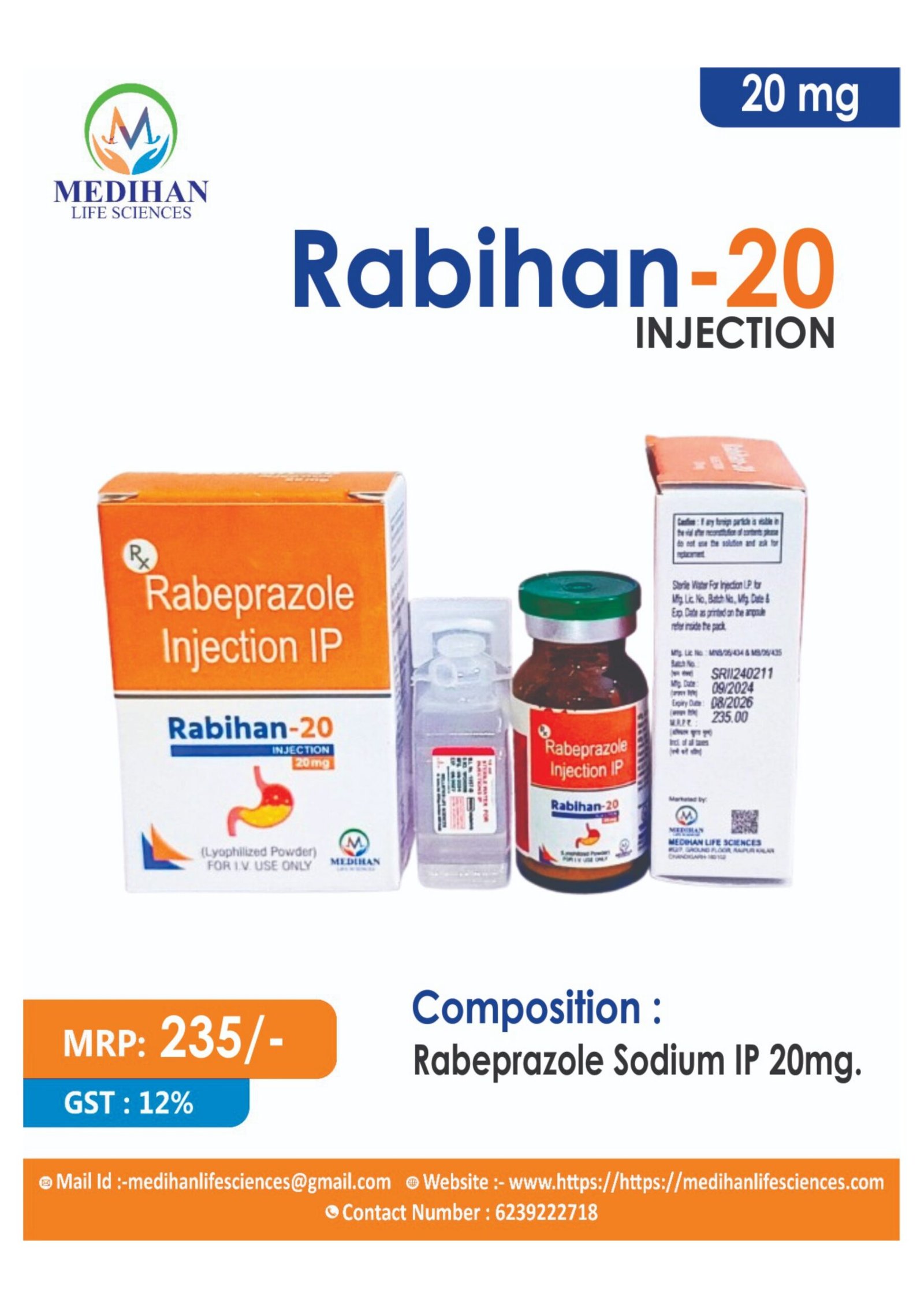 Home rabihan 20 injection