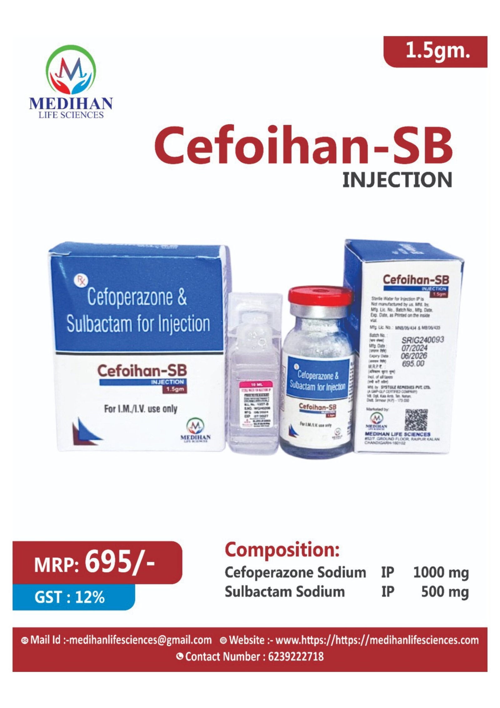 Home cefoihan sb injection